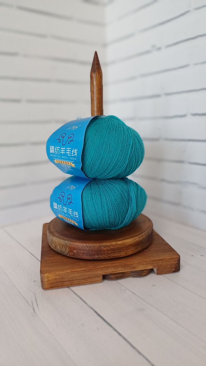 картинка Меринос Worsted Бирюза от магазина Одежда+
